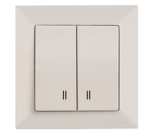 Выключатель Mutlusan Candela 2P + Led 10504