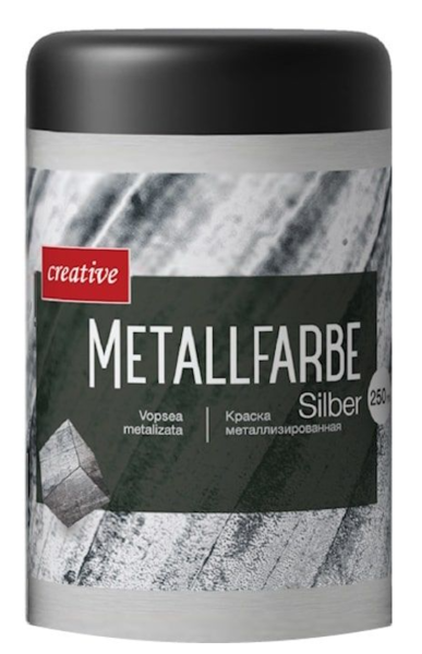 Краска металлизированная Metallfarbe серебро 500г