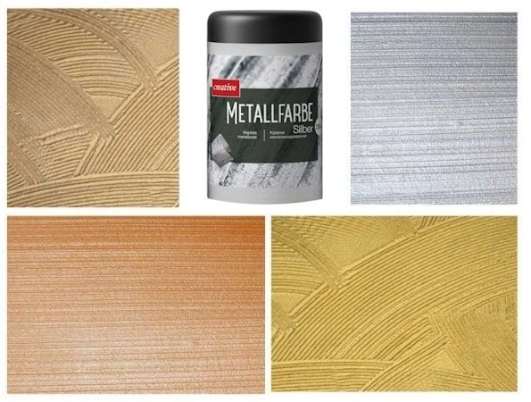Краска металлизированная Metallfarbe серебро 500г
