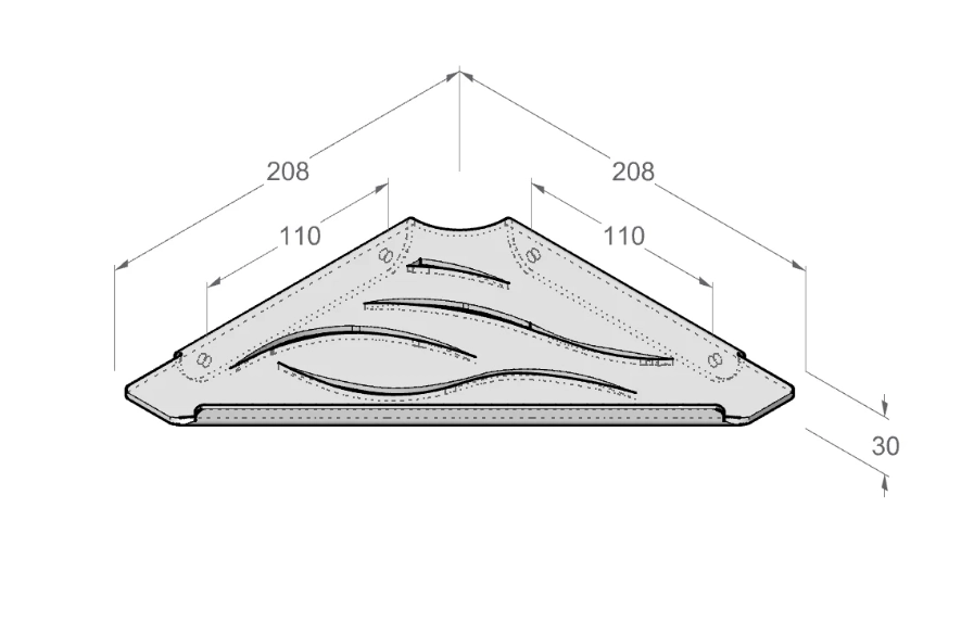 Полка для душа Daske Phusy SH/PH-2465J беж