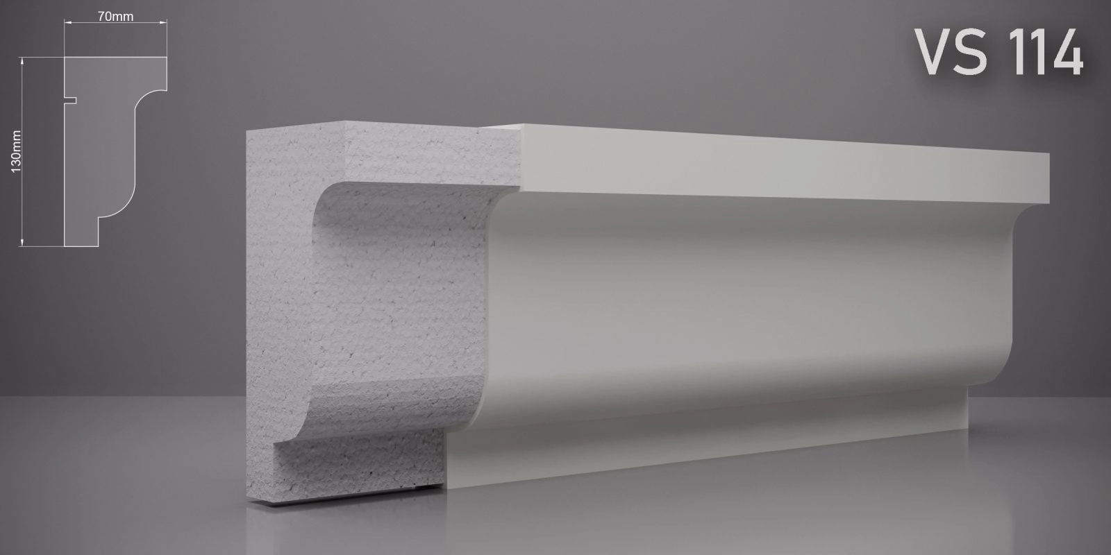 Подоконник VS114 130x70мм