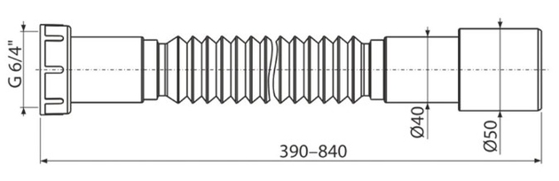 Sifon automat pentru cadă Alcaplast A55K-80 A770 97908