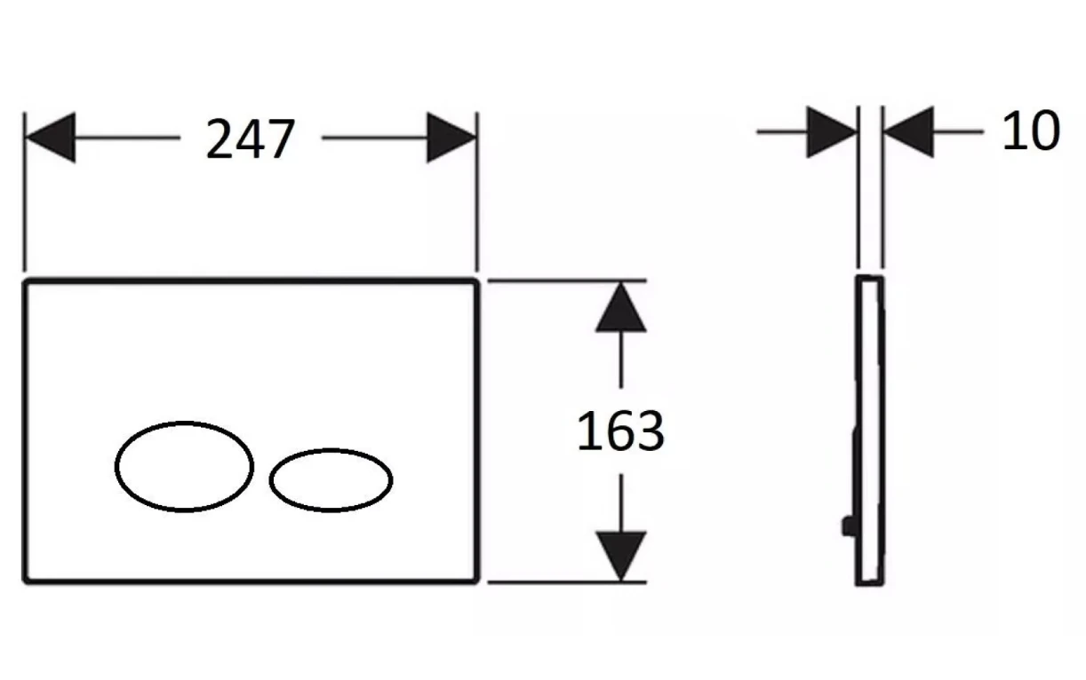 Клавиша смыва Creavit GP9002.05 3334 