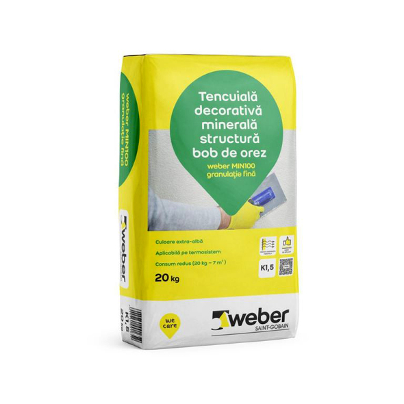 Декоративная штукатурка Weber Min100 r3 20kg