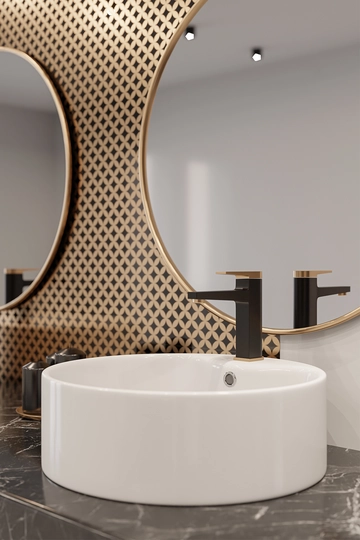 Mixer p/chiuvetă Black/Gold BU-35-014-V 