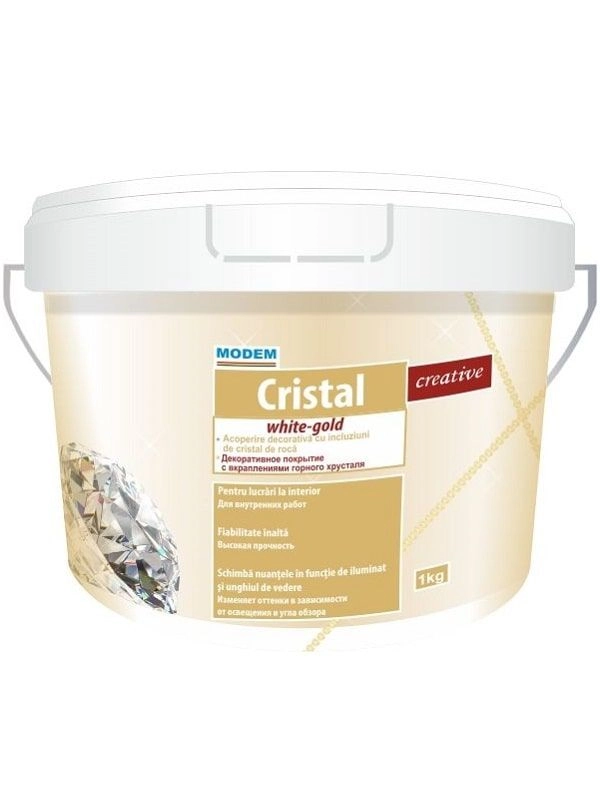 Acoperire decorativă Cristal Aur alb 5kg