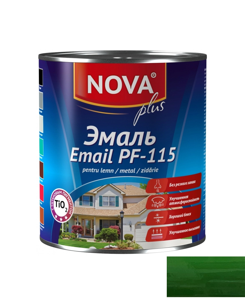 Эмаль Nova PF-115 0.8кг ярко-зеленый