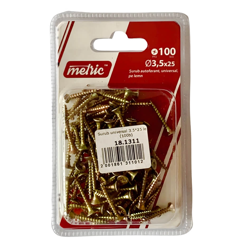 Саморез универсальный по дереву Metric 3.5x25 88599