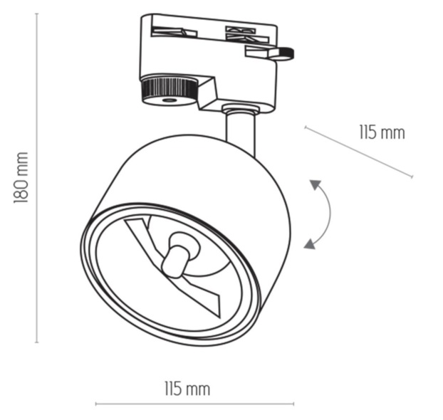 Corp de iluminat cu șină TK Lighting Tracer Altea Gold 1 GU 10 ES 111 4493