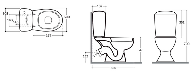 Vas WC Keramin LITL MS Incoer white
