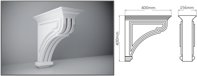 Piatră de boltă VSC4 450x250mm