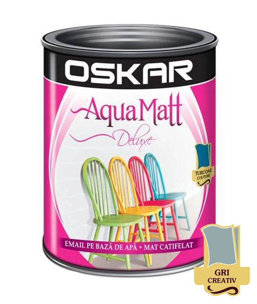Эмаль Oskar Aqua Matt 0.6л серый