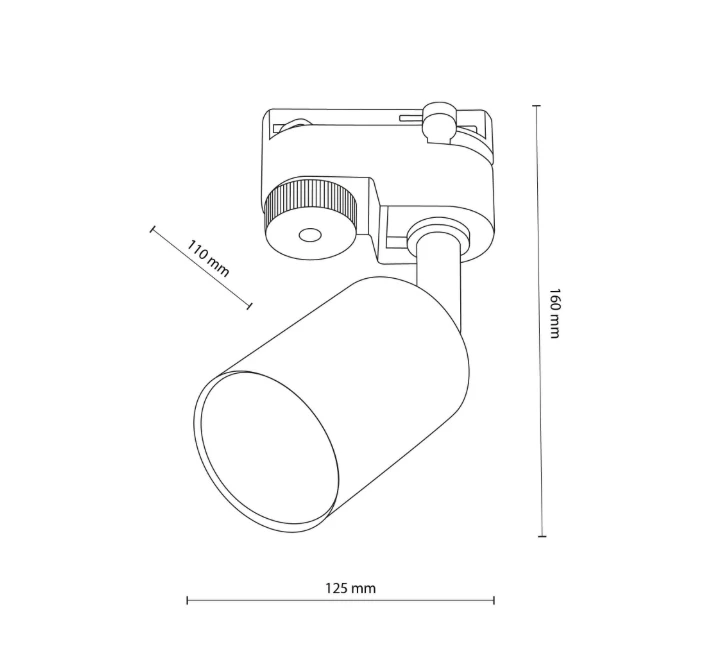 Corp de iluminat pe șină TK Lighting TRACER GU10
