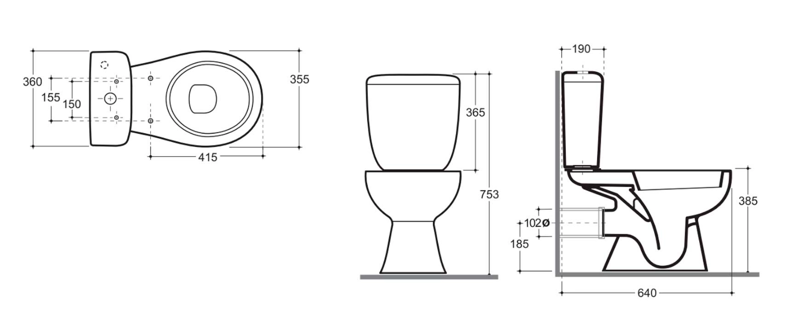 Vas WC Keramin Pozitano JS incoer white