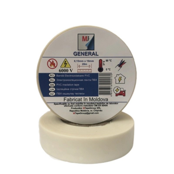 Bandă Electroizolantă MTP 0.15x19x20 alb