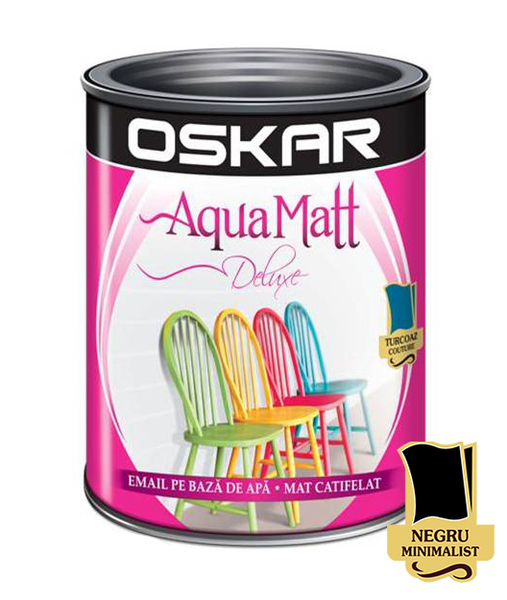 Email Oskar Aqua Matt 0.6l negru minimalist 