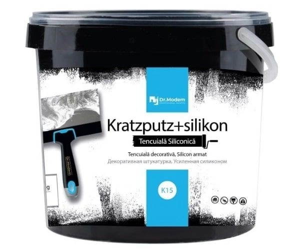 Штукатурка Kratzputz + silicon 25 kg Dr.Modem