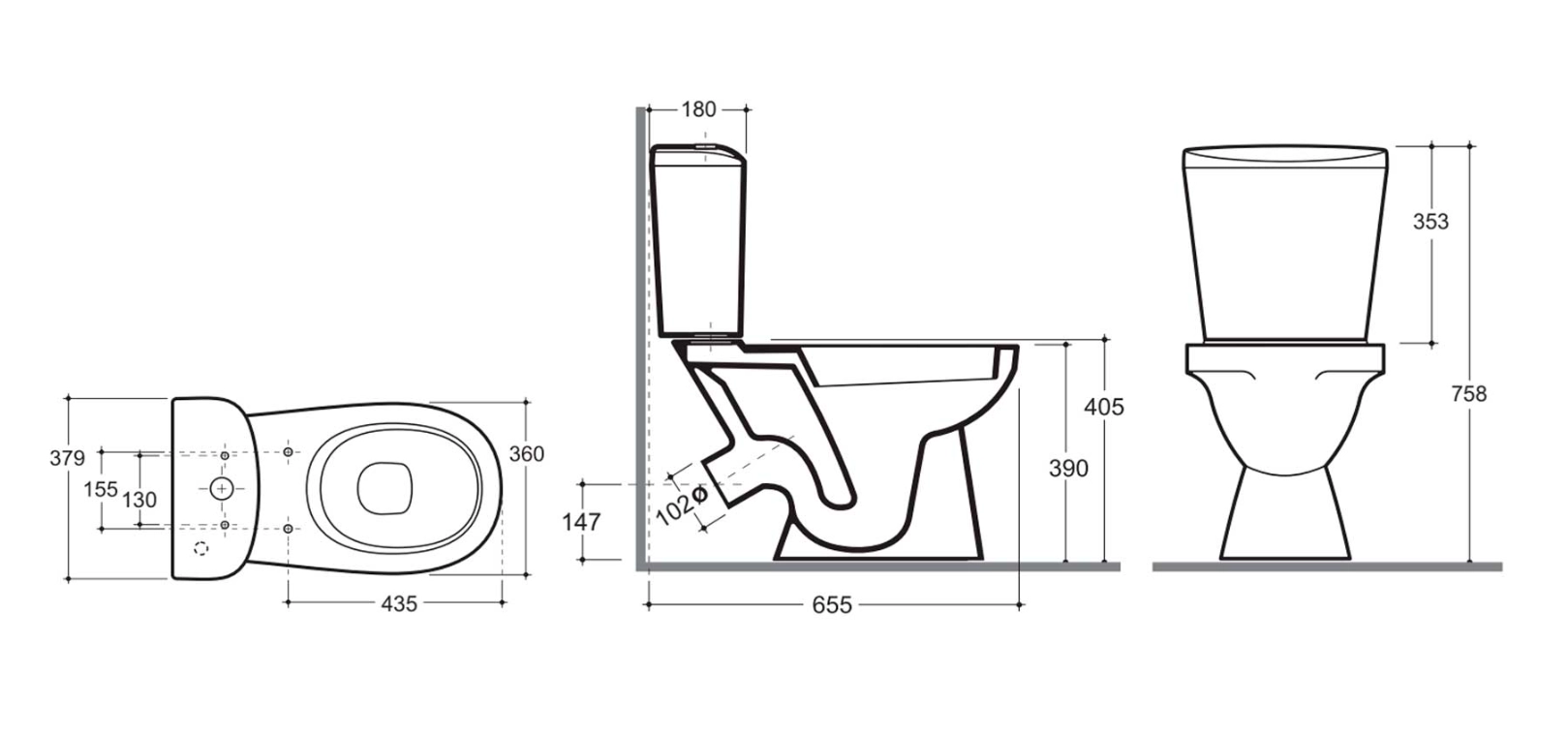 Vas WC Keramin Lago MS White
