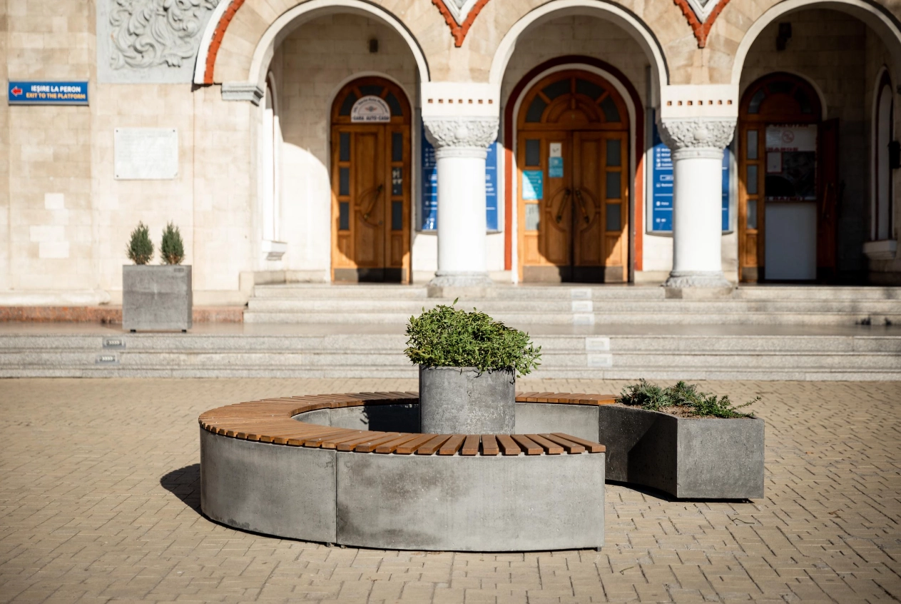 Бетонная скамейка Круг дружбы