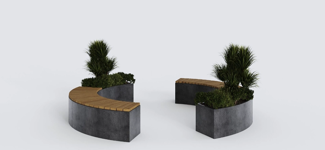 Бетонная скамейка Круг дружбы