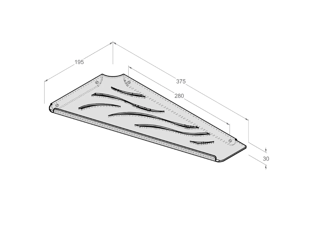 Полка для душа Daske Shuttle SH/SH-2434JL беж левый