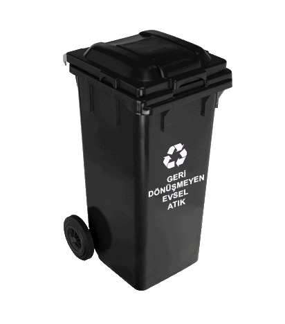 Coș pentru gunoi 120 l negru