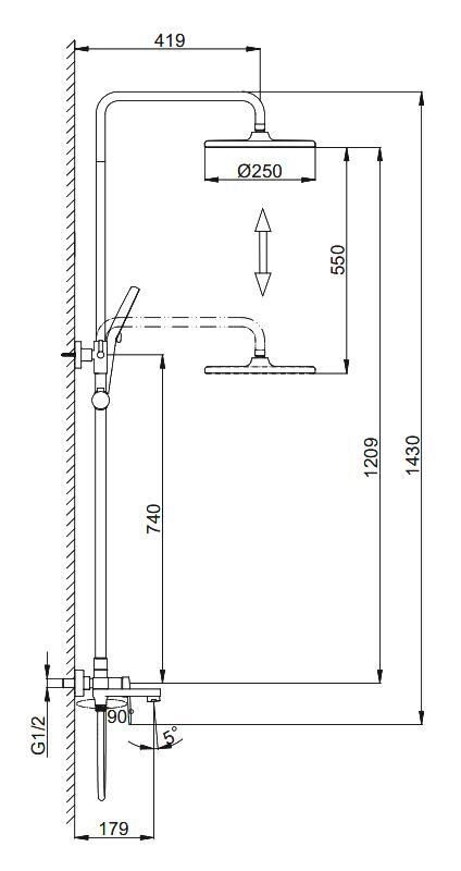 Sistemă de duș Frap F 2485 1583