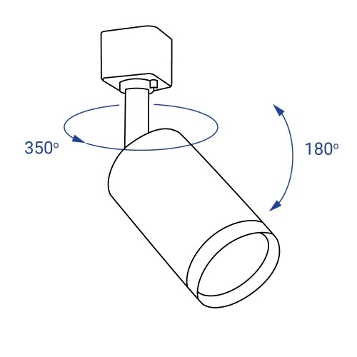 Трековый светильник FN AL155, GU-10 220V,60x105мм
