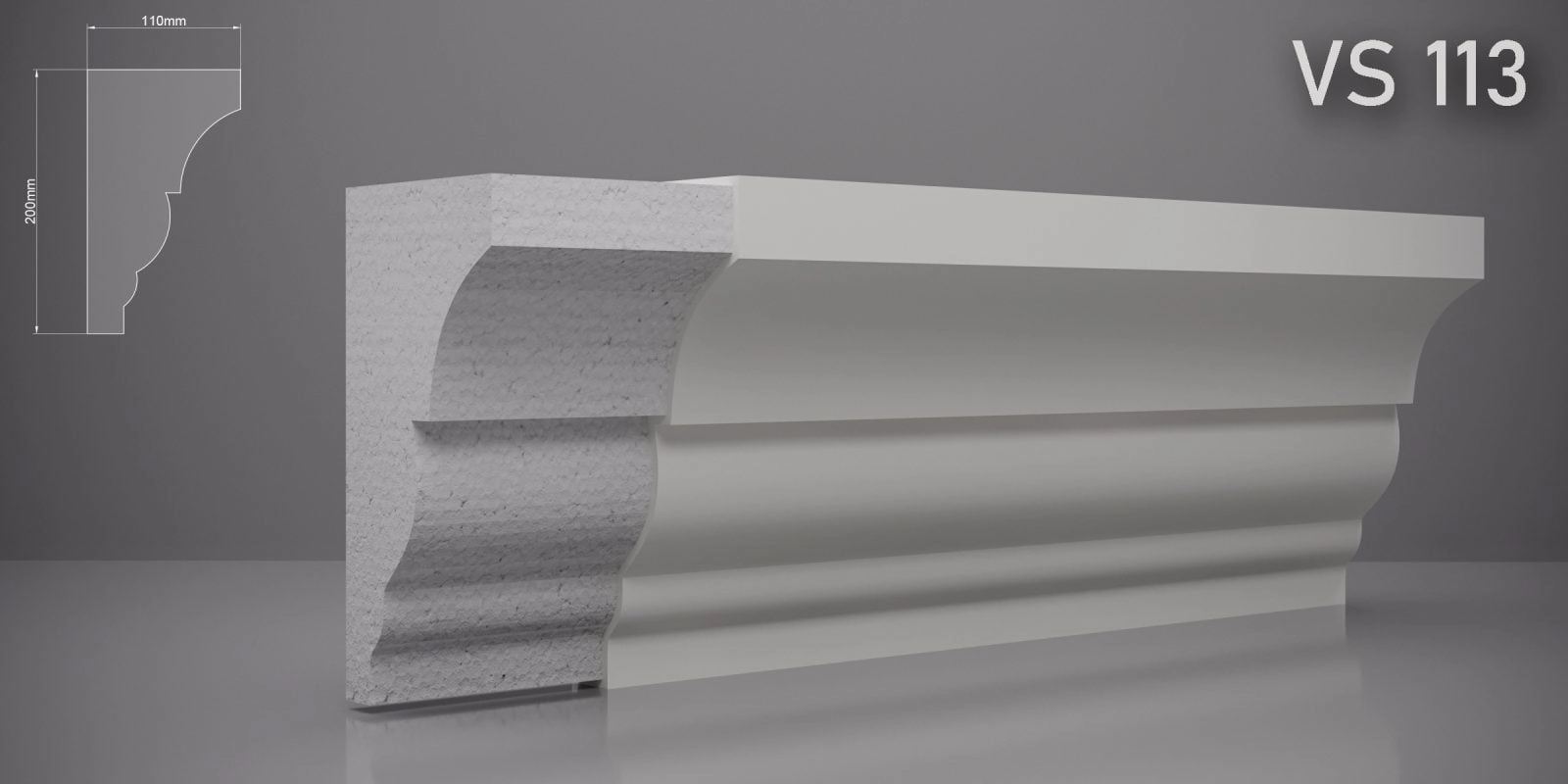 Подоконник VS113 200x115мм
