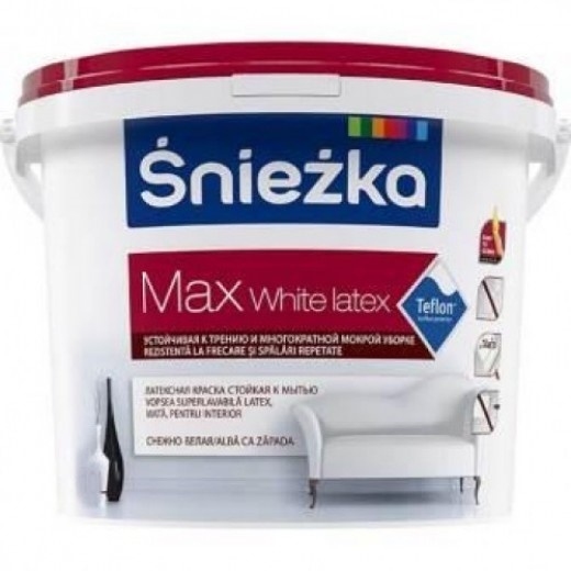 Vopsea Sniezka Max White Latex 10l