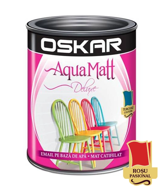 Эмаль Oskar Aqua Matt 0.6л красный