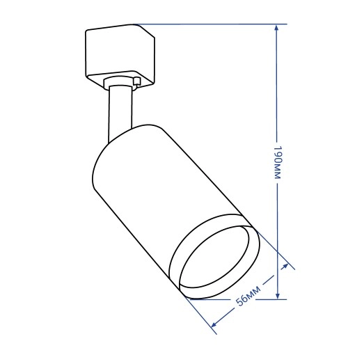 Трековый светильник FN AL155, GU-10,220V,60x105мм 