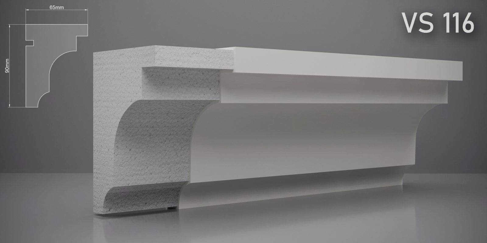 Подоконник VS116 90x68мм
