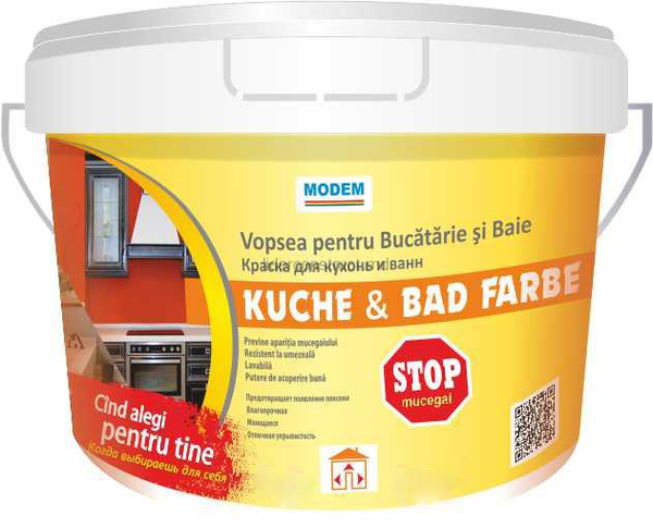 Vopsea antiseptic p/Bucatorie&baie 14kg 