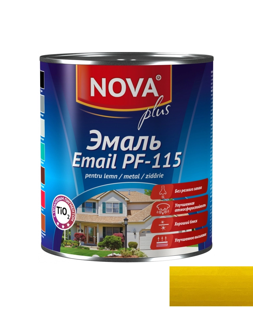 Эмаль Nova PF-115 2.7кг желтый