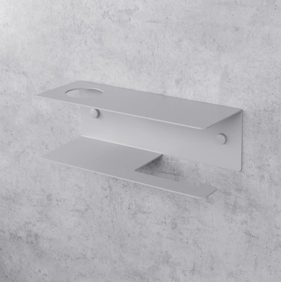 Держатель для туалетной бумаги Daske Line PH/L-0287GR серый правый