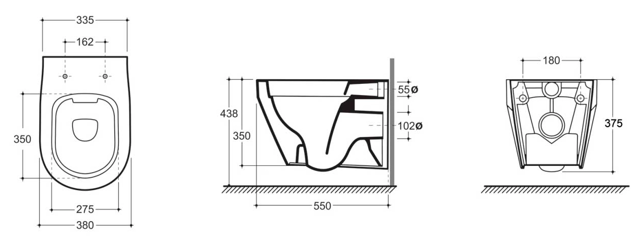 WC suspendat Bari Slim ML 1c
