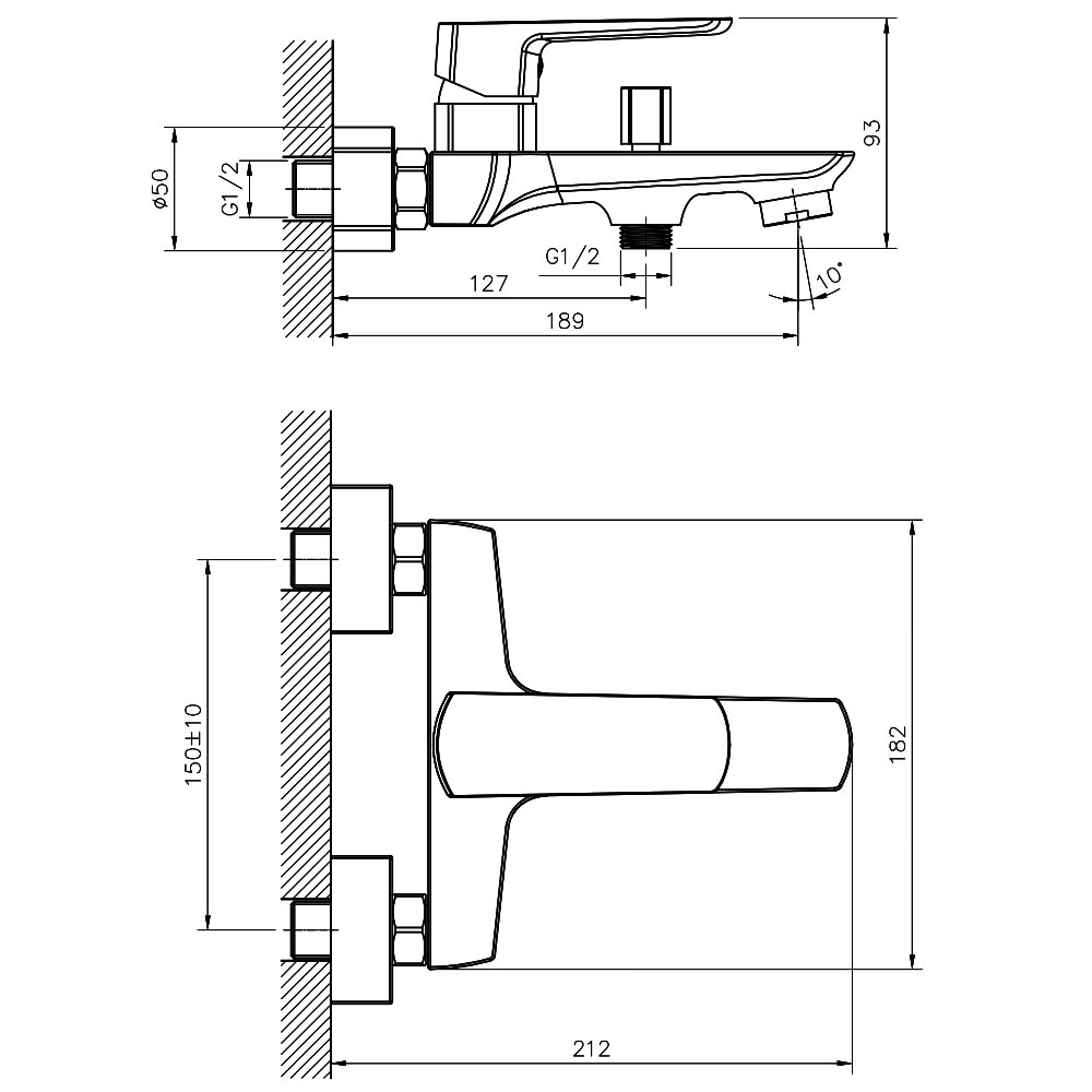 Baterie de baie Mateco Vento 107678