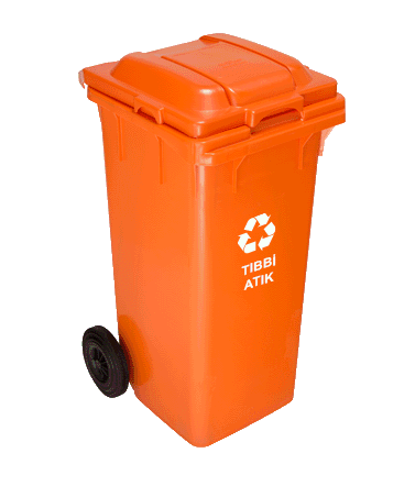 Coș pentru gunoi 240 l oranj