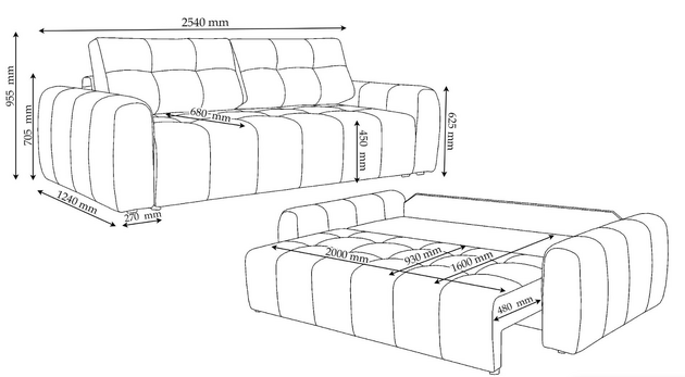 Canapea Bergamo ECO King 05 K1 