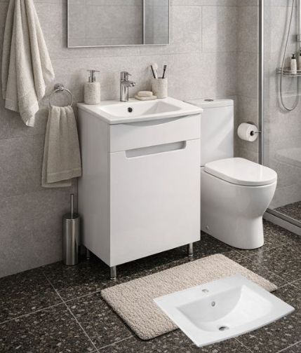 Шкаф под умывальник Morning Urban + умывальник Bari  50