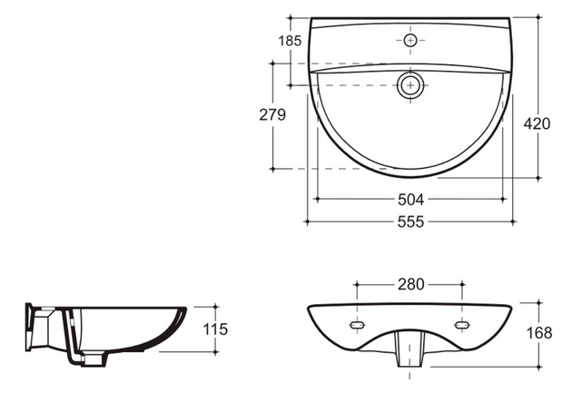 Lavoar Keramin Simpl 55 white