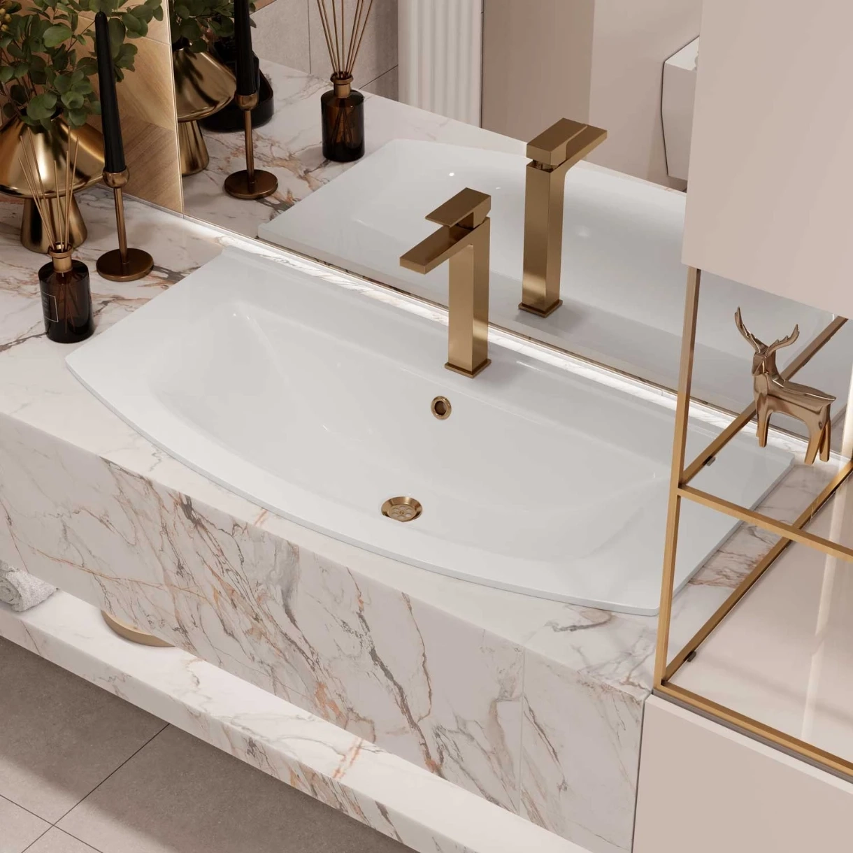 Раковина Keramin Bari белая 50 1c 