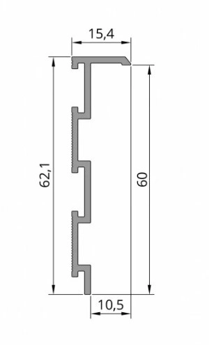 Plintă montare ascunsă NEW S1060 2.5m