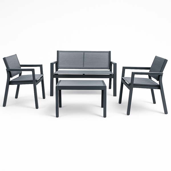 Set mobilier gradină/terasă 6 scaune Prestij Grey