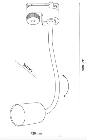 Corp de iluminat cu șină TK Lighting Tracer Lagos Flex White 1 G9 4955