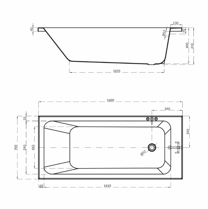 Ванна Cersanit Blissa 160x70 115203 