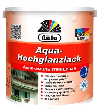 Акриловая эмаль Dufa Aqua Hochglanzlack 0.75л