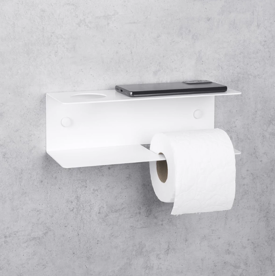 Держатель для туалетной бумаги Daske Line PH/L-0256WL белый левый