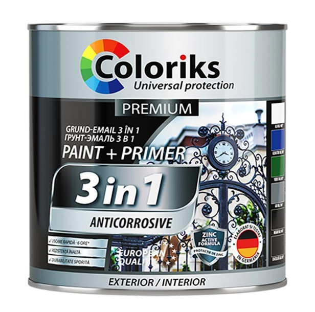 Грунтовка-эмаль Premium Coloriks 3in1 2.7л шоколад 8017